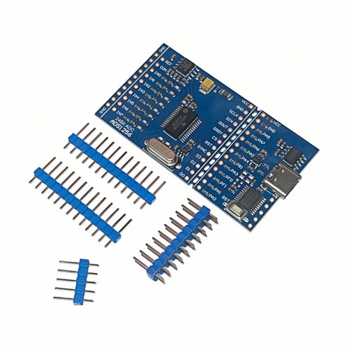ADS1256 + STM32F030F4P6 高精度采集模块 8通道24位ADC转换模块