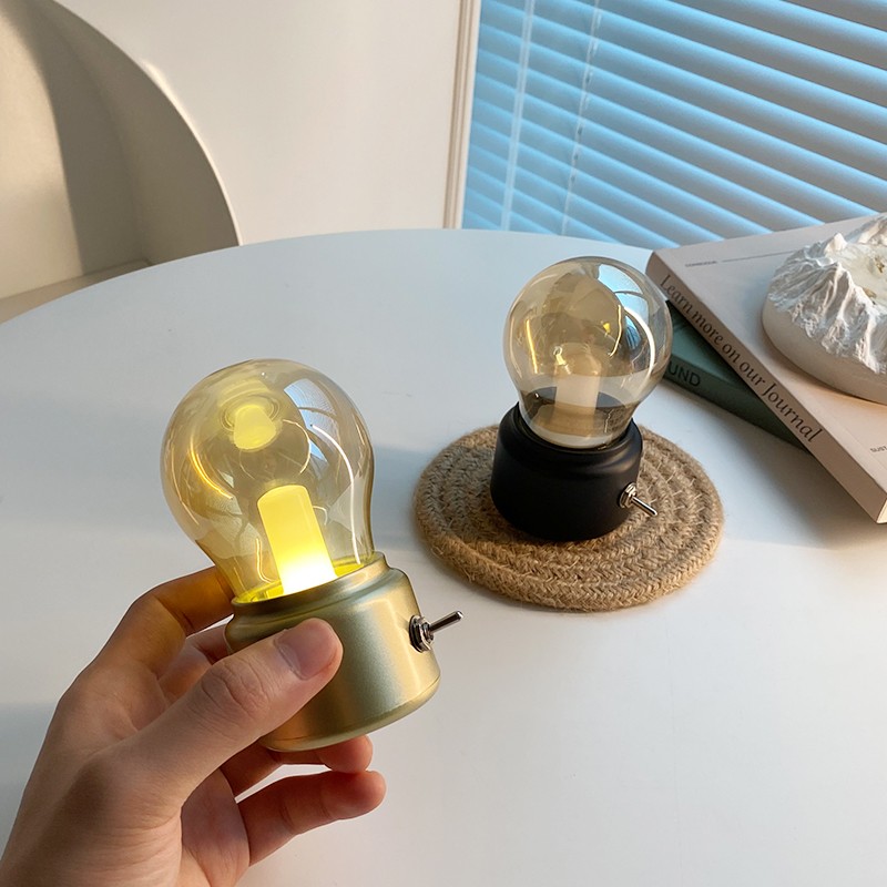 复古氛围小夜灯卧室床头睡眠灯宿舍床上用充电睡觉创意桌面摆件