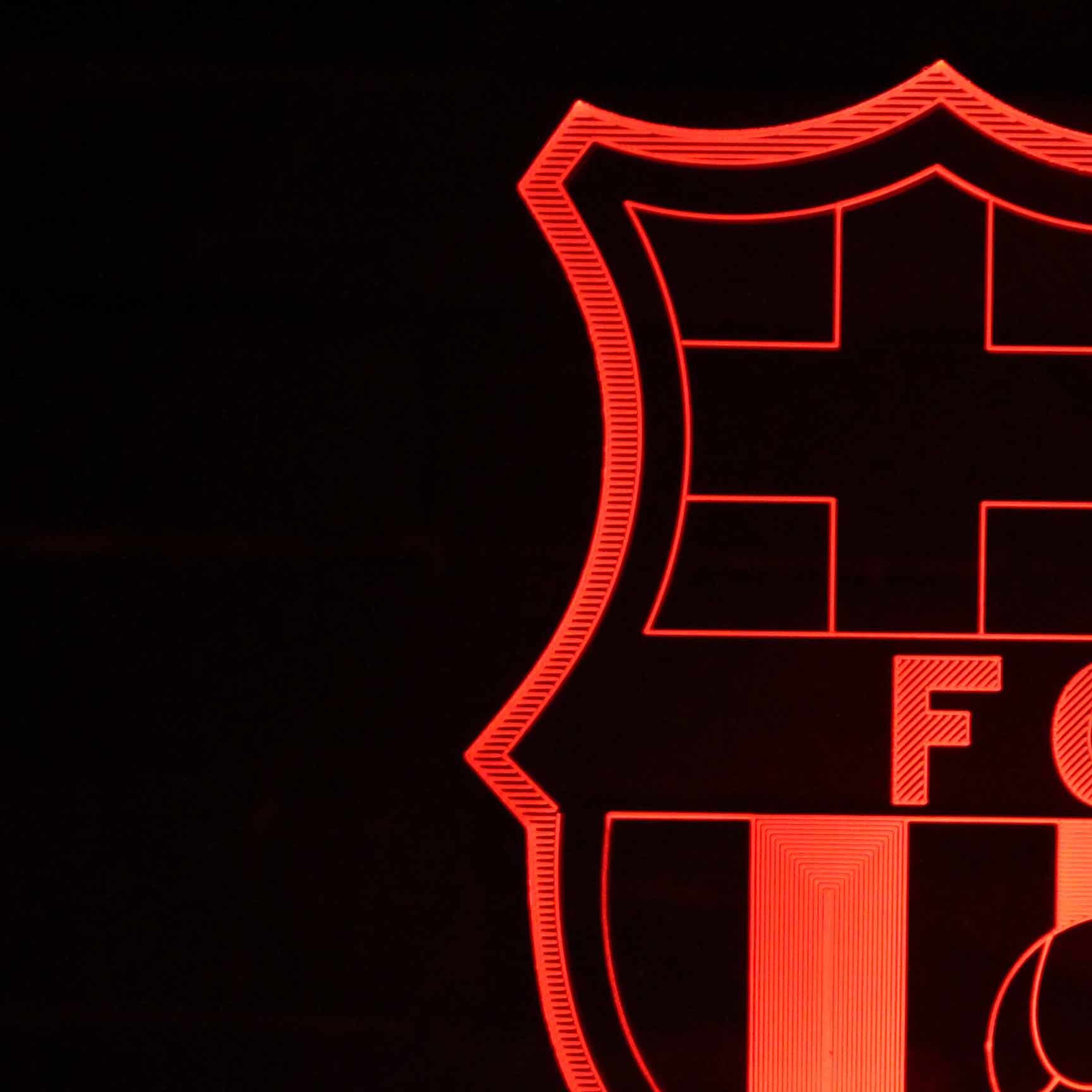 曼联足球巴塞罗那梅西C罗3D小夜灯卧室简约触摸充电台灯生日礼物