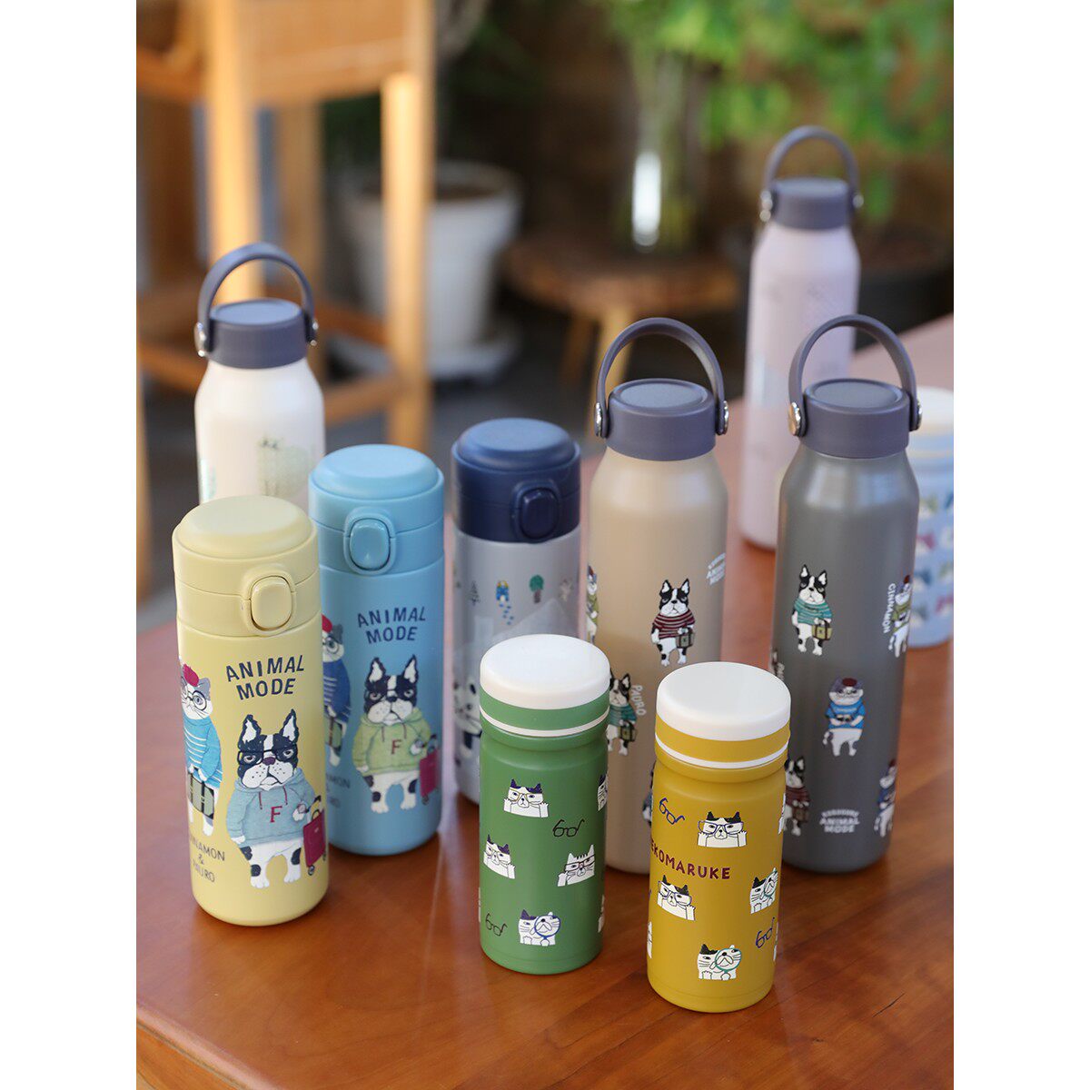 日本kusuguru正品保温杯猫咪保冷杯子口袋杯便携随手真空杯500ml