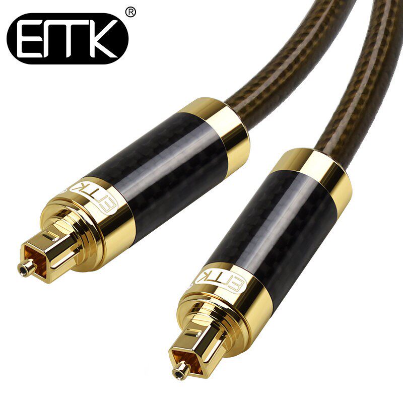 EMK 碳纤发烧级光纤音频线数字5.1声道Optical Fiber Audio Cable