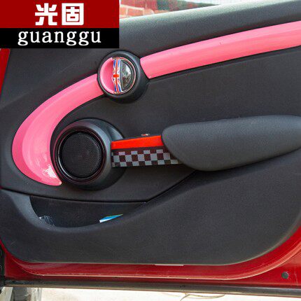 适用於迷你MINI COOPER S 改装F55 F56 车门内把手糖果色加装饰贴