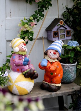 插艾香童话花园装饰小丑美式摆件庭院阳台幼儿园园艺杂货户外造景