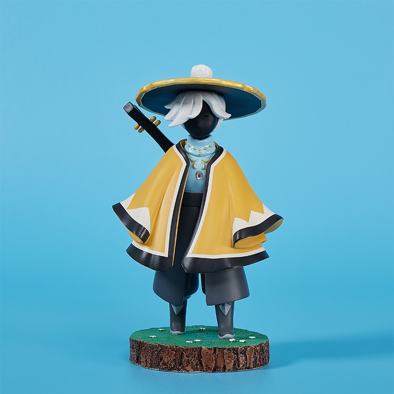 光遇箬笠手办公仔玩偶周边树脂摆件黏土道袍斗篷礼物白鸟平菇人偶