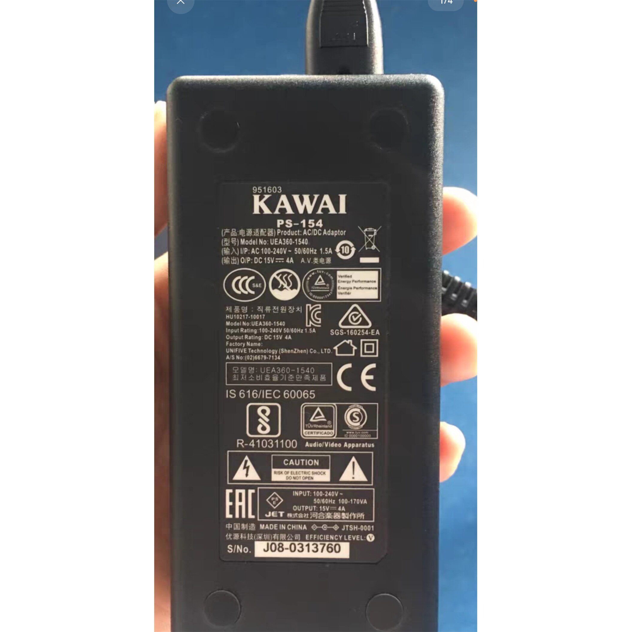 适用於 卡哇伊KAWAI CL26III 电子钢琴电源配接器 充电器 变压器