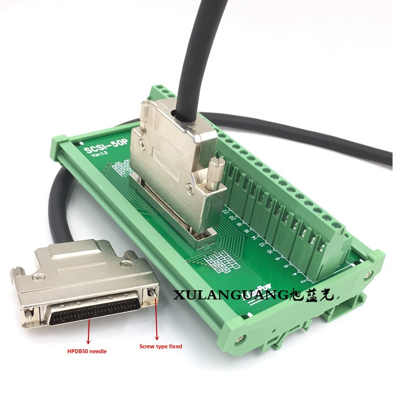 替代研华端子板 SCSI HPDB50芯 采集卡 转接板 中继端子台 DB50P