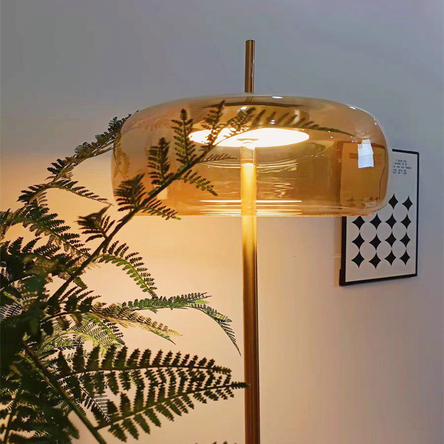 中古落地灯客厅沙发旁边高级感轻奢立式氛围卧室牀头复古法式台灯