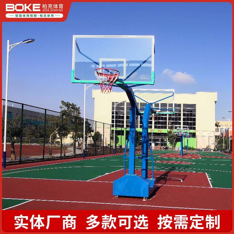 户外可移动篮球架标准式专业比赛方管篮球架成人圆管篮球架厂家