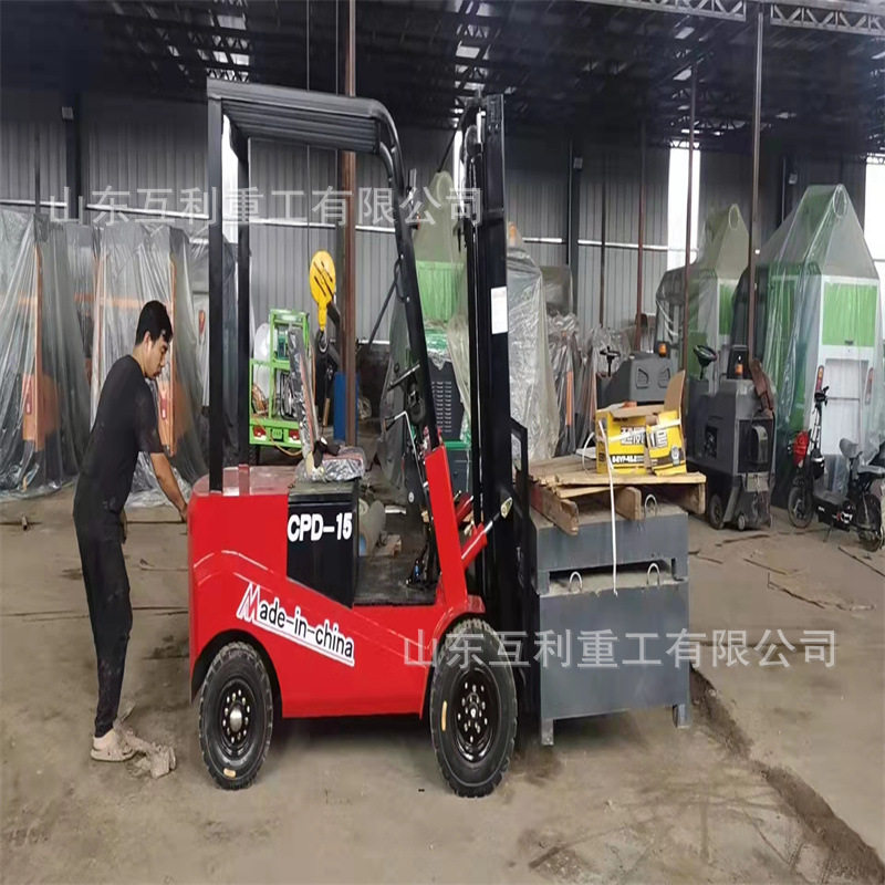 座驾式电动叉车2吨3吨四轮座电动叉车前移式全电动叉车