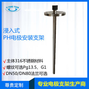 支架Y ORP电极安装 CPA111带法兰浊度溶解氧电极支架 罗斯蒙特