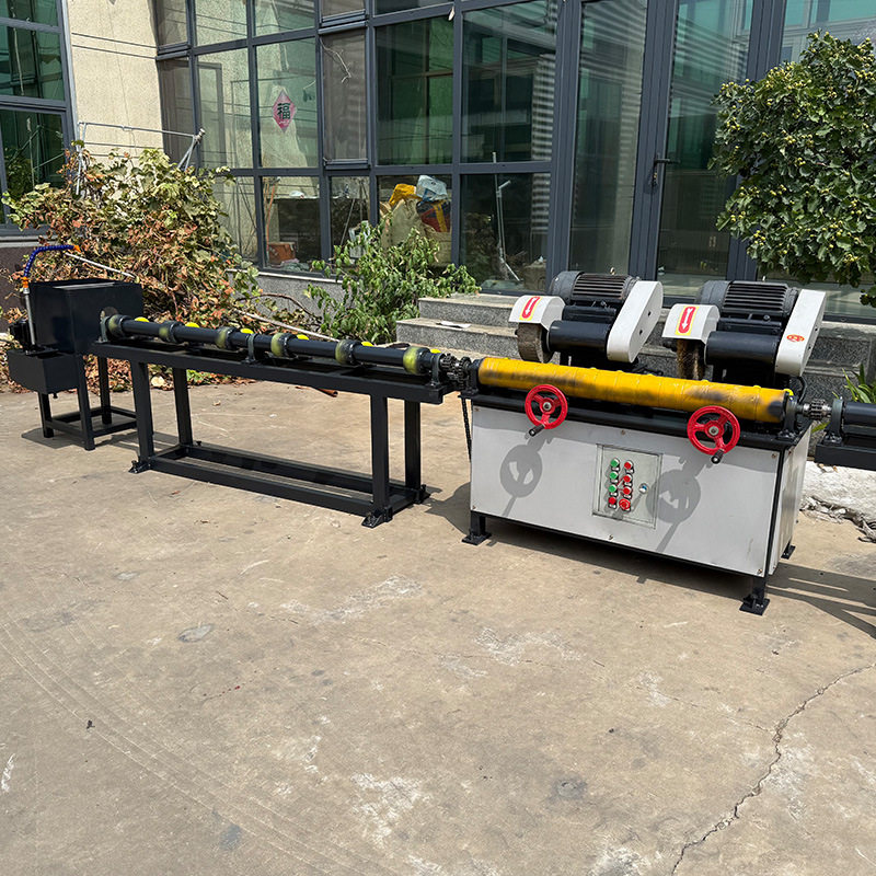 钢管除锈机天然气钢管除锈刷漆一体机钢管抛光除锈机圆管抛光机