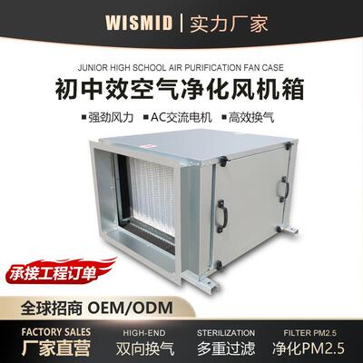 初中效净化风机箱风柜空调低噪音食品厂粉尘新风系统过滤箱