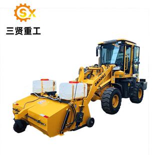 铲车加装三贤除尘洒水系统封闭式清扫器工程机械扫地机市政环保