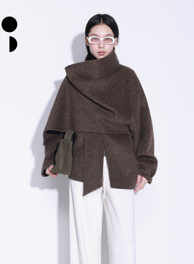 WZWJ/未知未觉长款西装领毛呢外套高级感绵羊毛大衣女W541D14651