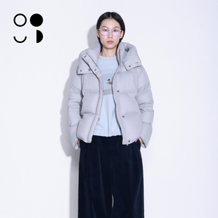 WZWJ/未知未觉短款宽松长袖加厚白鸭绒围脖领羽绒服女W543Y16547