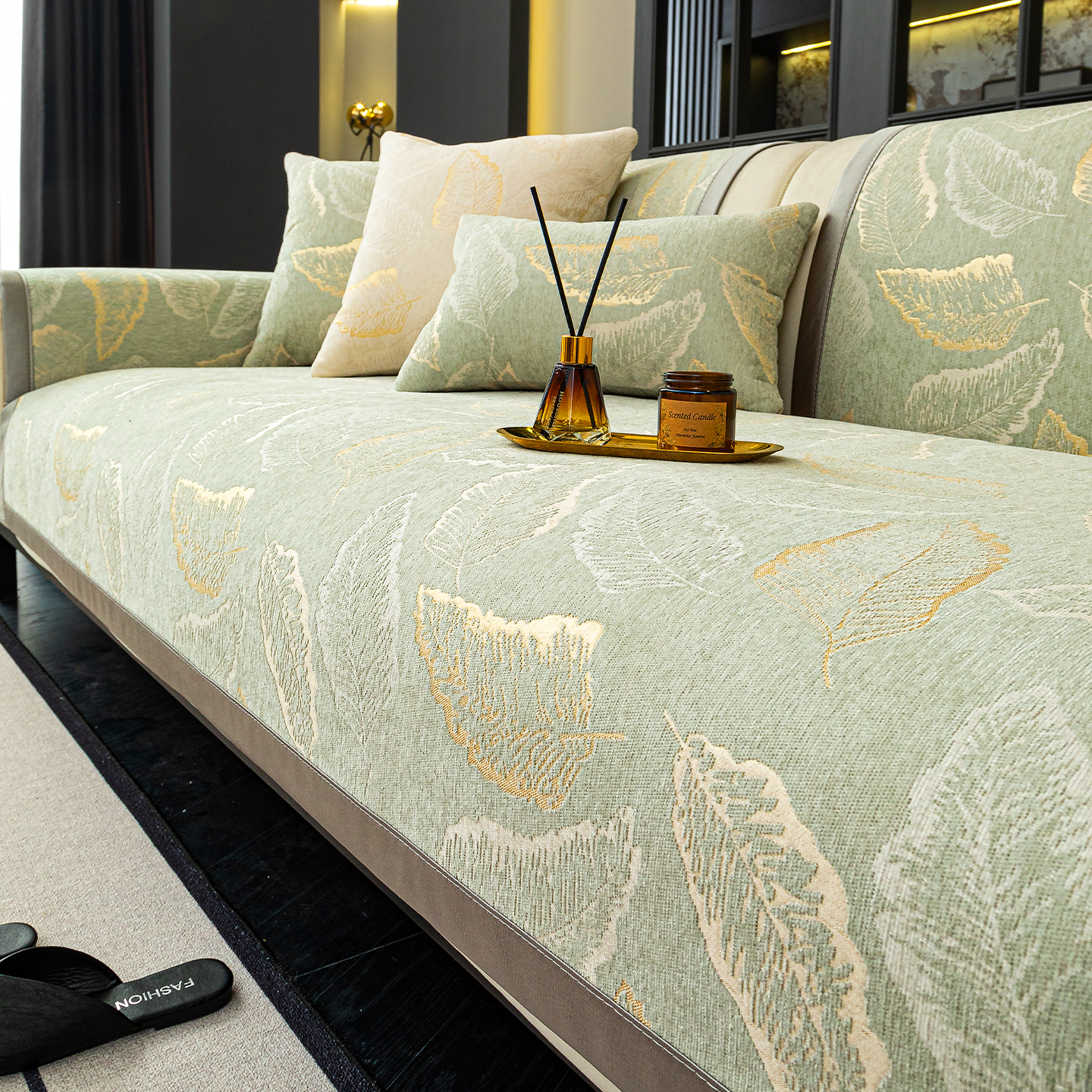 【秋季轻奢】防滑直排三人位坐垫