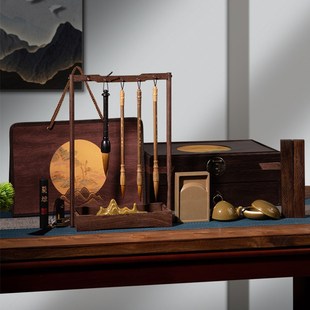 文房四宝套装专业级高档毛笔砚台毛笔架墨条端砚镇尺笔墨纸砚毛笔