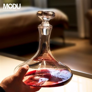 创意欧式红酒醒酒器带盖水晶玻璃高档奢华快速家用葡萄酒分酒器