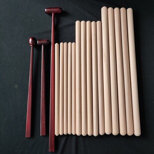 寺院法器铃子鼓锤鼓棒帝钟捶大小号实木地中槌木质钟鼓棰子木鱼捶