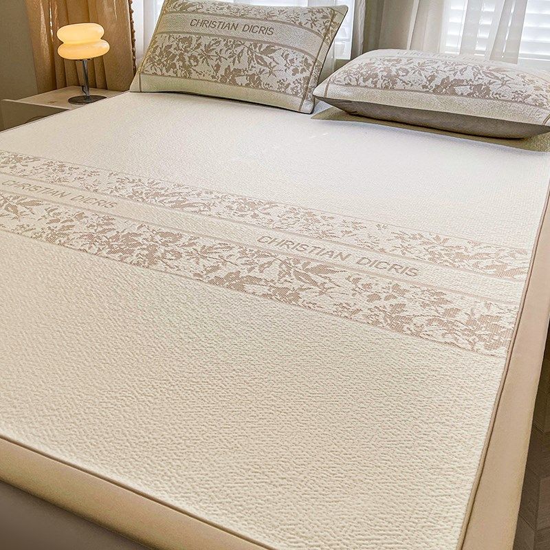 A类母婴级夏季冰豆豆凉席可机洗2025新款提花冰丝席床单垫软席子,床上用品,冰丝席,淘宝优惠券,粉丝福利购,淘宝优惠卷