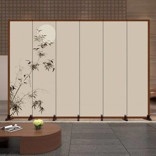 屏风隔断客厅茶室办公折叠移动饭店大厅包间卧室遮挡玄关 定制中式
