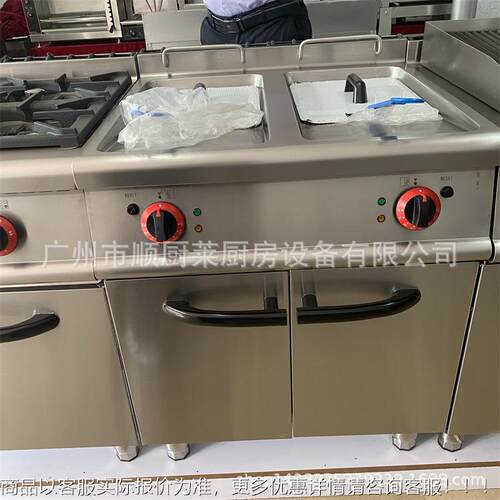 885立式电热双缸炸炉炸连柜L座大型油炸商炉油机用28LDF-885+28组