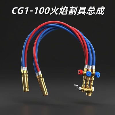 华威CG1-30100火焰切割机配件氧气管乙炔割具总成自动割气管胶管