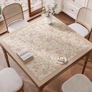 正方形皮革桌垫防水防油防烫方桌桌布高级感免洗餐桌垫麻将桌面垫