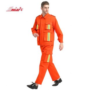 男春秋防烫防阻燃工厂车间电焊焊工服定制 六禄纯棉阻燃工作服套装