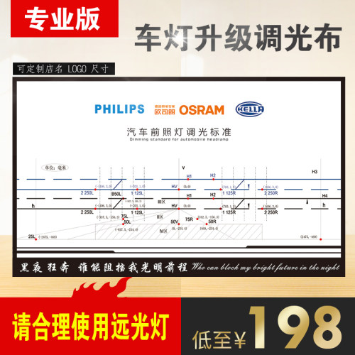 汽车灯光升级车灯改装店海5LED双光透镜切线调光布左右水平调光