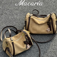 Macaria 复古秋冬麂皮绒枕头包时尚手提单肩包