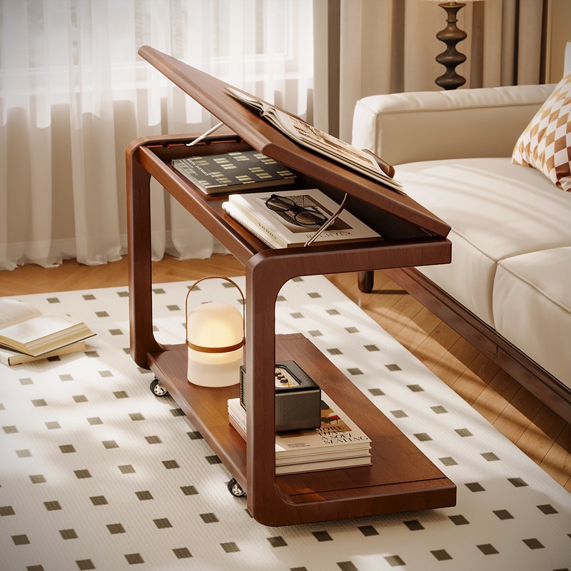实木边桌沙发边几可移动茶几客厅角几翻盖床头桌子床头柜小茶台