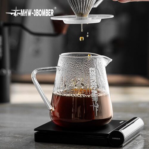 MHW-3BOMBER轰炸机玻璃手冲咖啡壶分享壶 手冲咖啡器具500ml