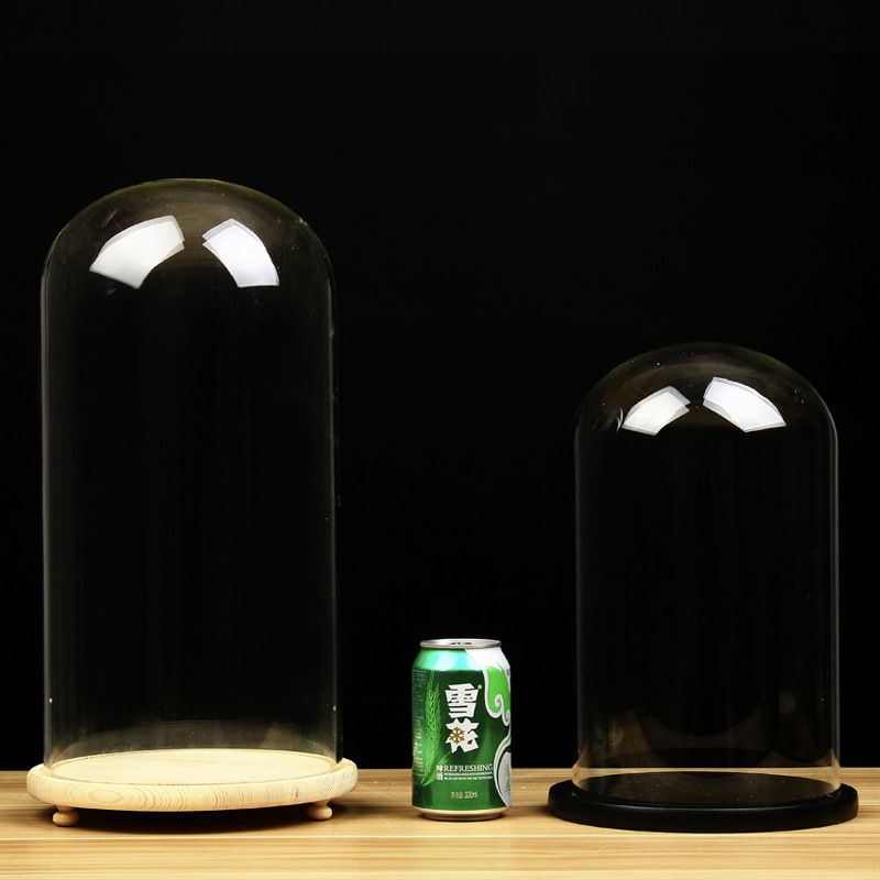 大号透明玻璃罩手工DIYs防尘罩永生花微景观装饰 加大高硼硅玻璃