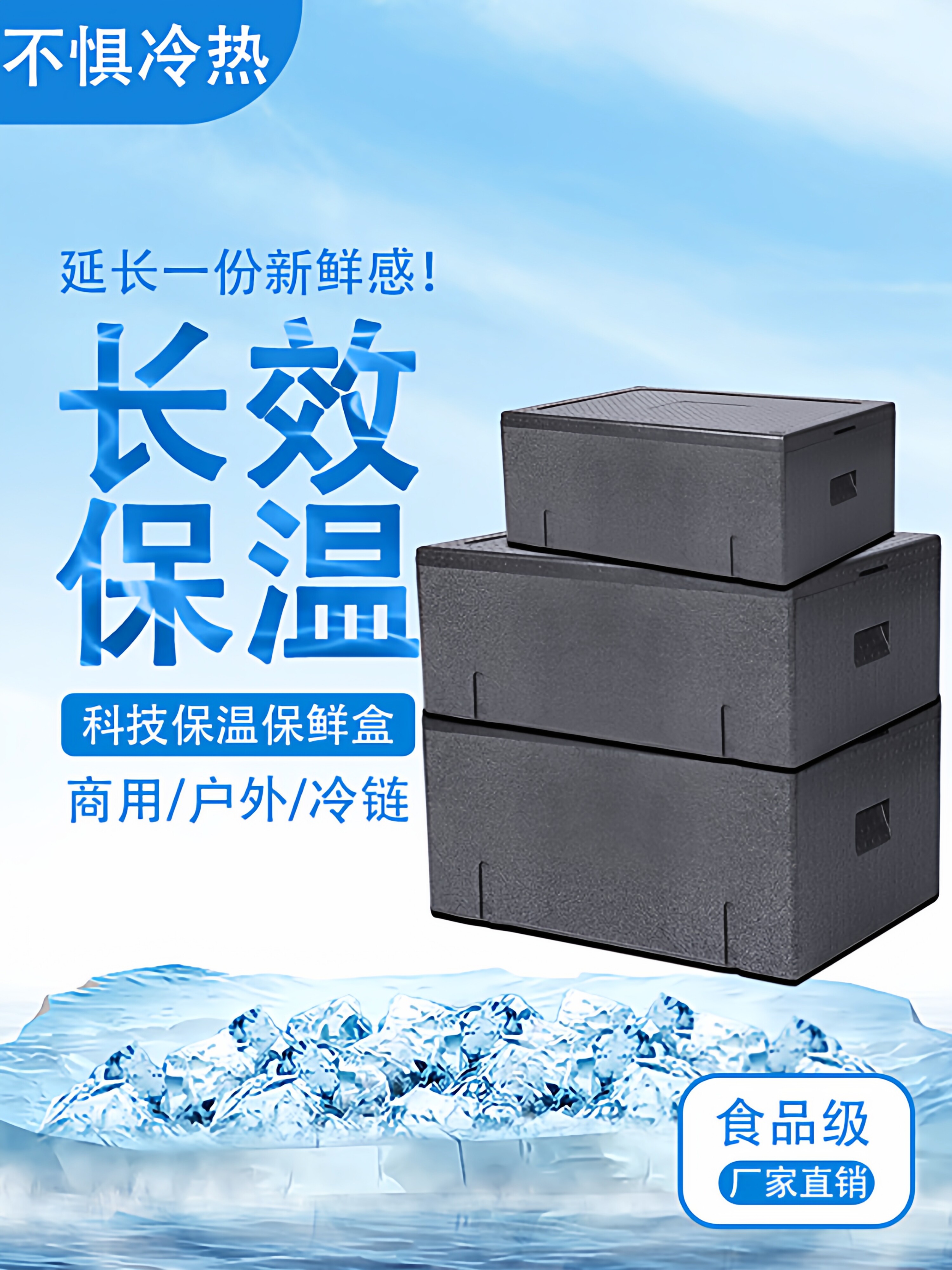 epp食品级泡沫保温箱外卖专用商用摆摊冷藏箱户外车载冰块露营箱
