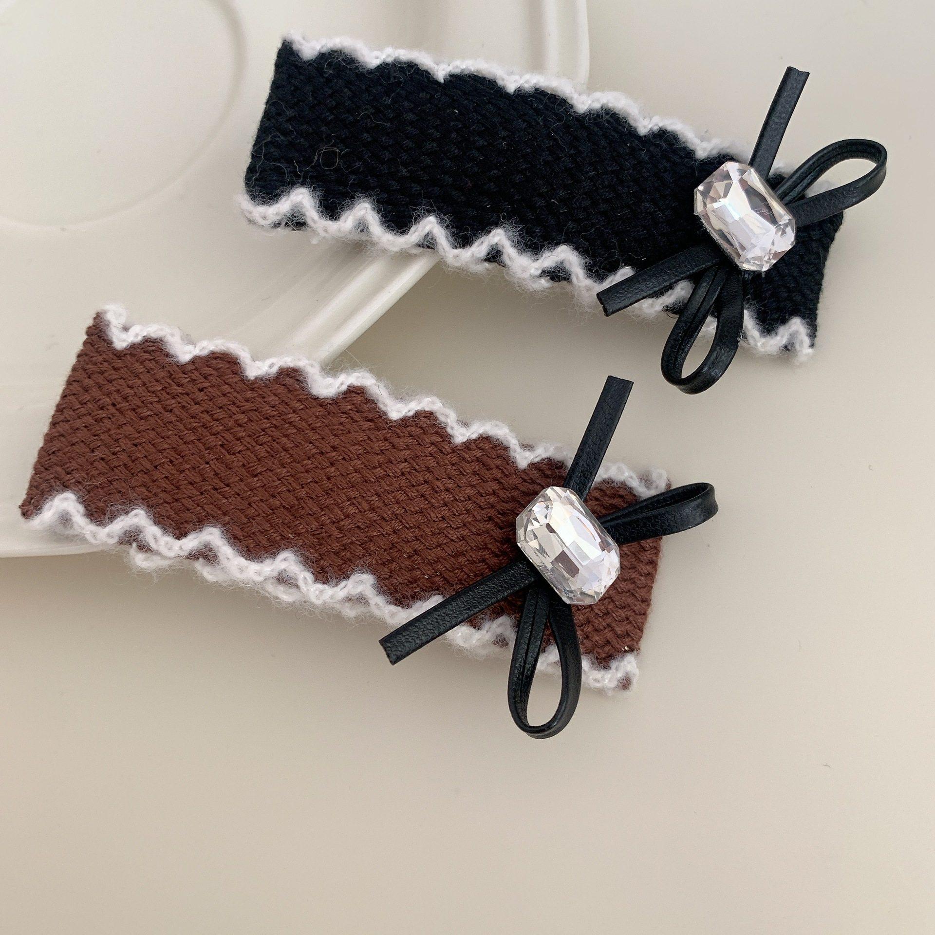 小众设计头饰ins风饰品 韩国发饰气质刘海夹可爱边夹咖色毛线发夹,饰品/流行首饰/时尚饰品新,发饰,淘宝优惠券,粉丝福利购,淘宝优惠卷