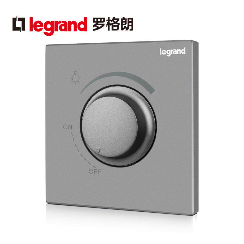 罗格朗逸景led可控硅调光开关旋钮式玫瑰金86型无极调光面板500W
