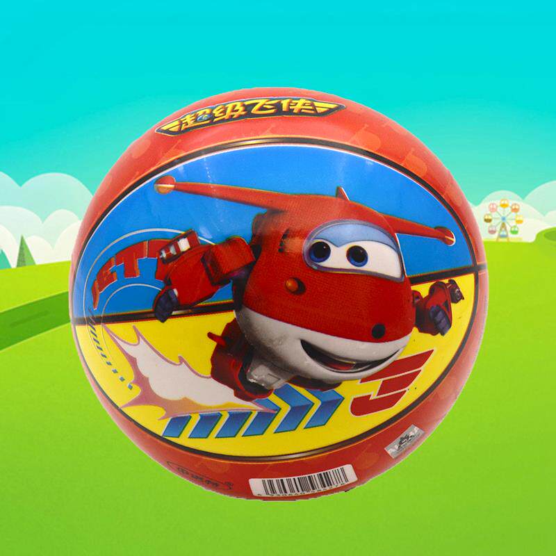 儿童伊诺特超级飞侠6寸玩具皮球幼儿园宝宝拍拍篮球4寸弹力充气球