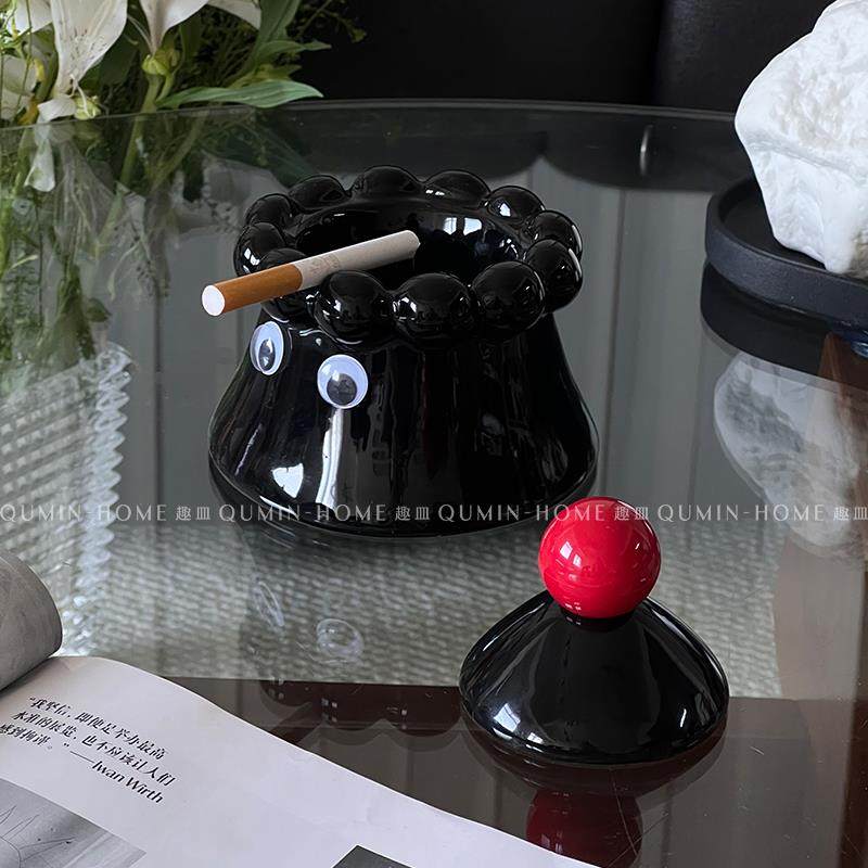 趣皿可爱火山烟灰缸家用客厅办公室防灰飞高端大气上档次陶瓷烟缸,节庆用品/礼品,时尚烟灰缸,淘宝优惠券,粉丝福利购,淘宝优惠卷