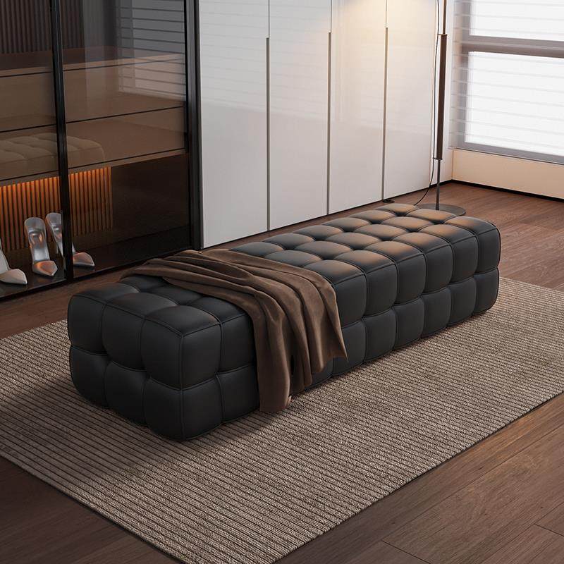 卧室床尾凳客厅脚踏墩服装店衣帽间换鞋凳子意式轻奢真皮沙发长凳,住宅家具,沙发凳/脚踏,淘宝优惠券,粉丝福利购,淘宝优惠卷