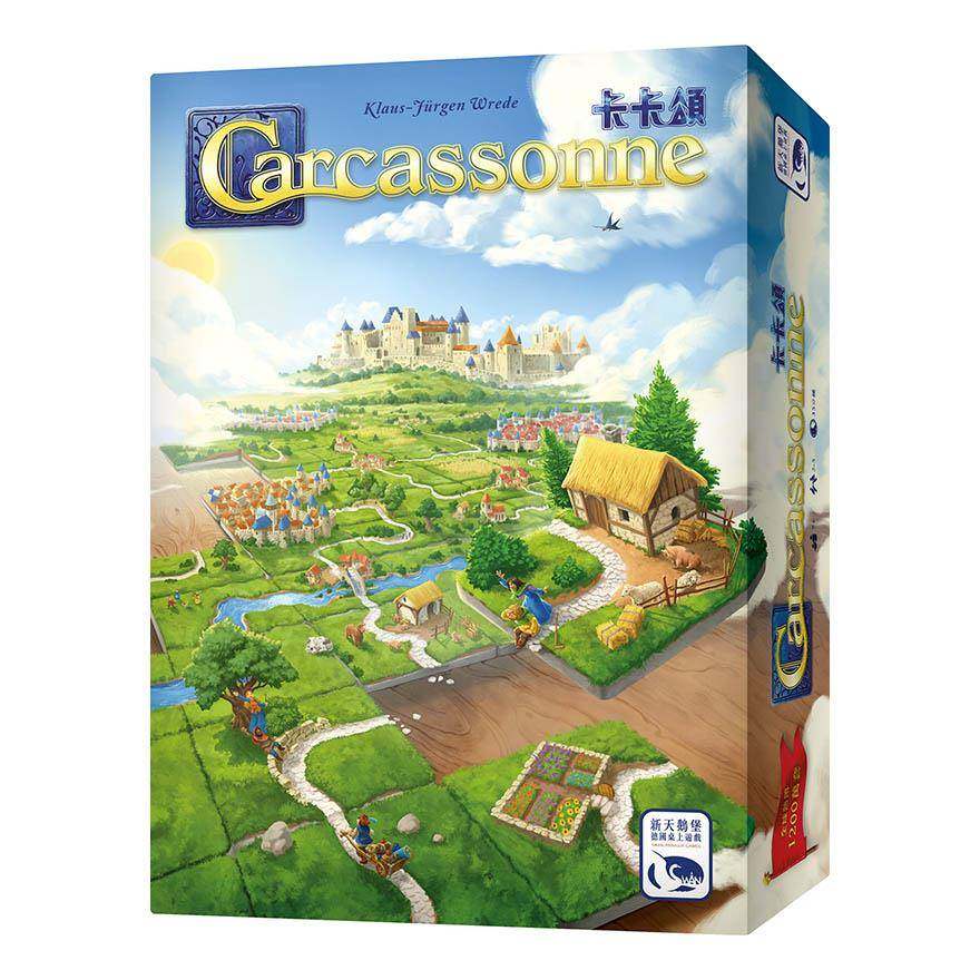 正版桌游Carcassonne卡卡颂3.0 基础版 经典聚会桌面游戏 中文版 - 实物图
