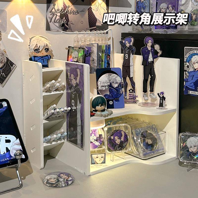 吧唧转角收纳架痛桌好物多层追星立牌展示痛柜宿舍桌面谷子置物柜图片