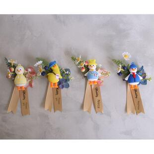 婚嫁胸花花童侄子侄女外甥女玩偶创意儿童生日婚礼伴郎伴娘姐妹手