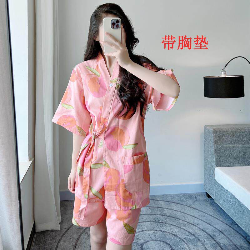 汗蒸服女款2024新款带胸垫洋气可爱性感高档日系和服开衫桑拿SPA图片