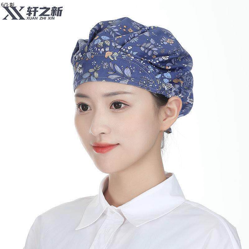 厨房帽子女家用做饭厨师帽护士卫生防尘帽防油烟烘焙餐饮工作帽