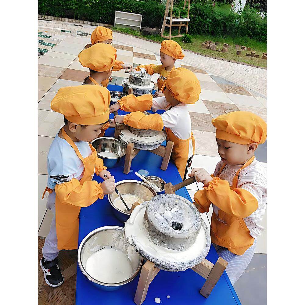 小石磨家用小型复古磨盘老石磨磨豆浆豆腐手工幼儿园研学亲子活动