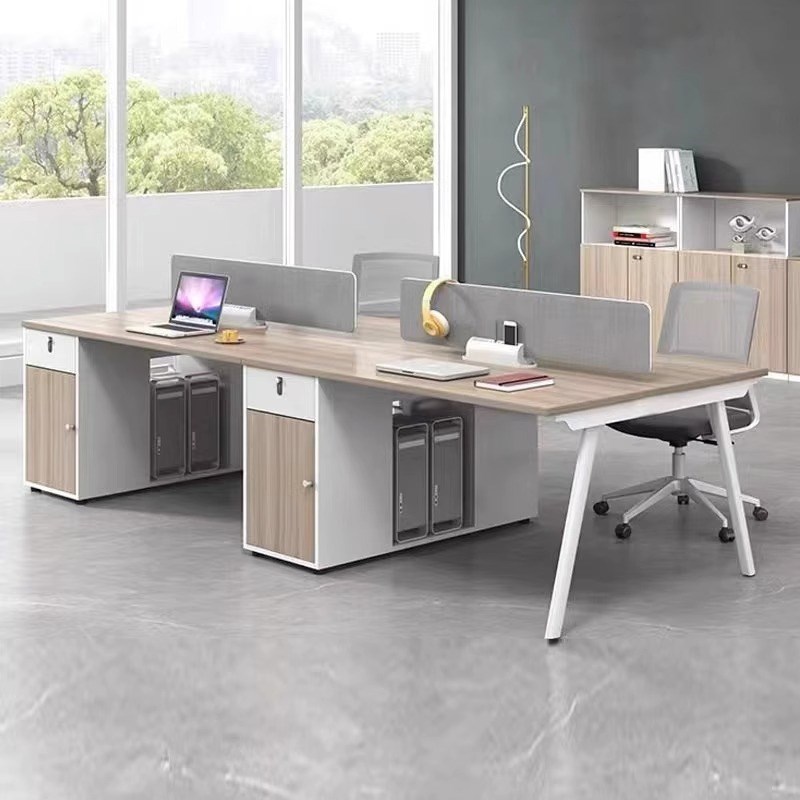 职员办公桌椅组合4/6人位简约现代办公室桌子屏风工位电脑桌卡座