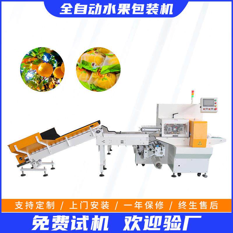 厂家供应水果脐橙全自动枕式包装机奇异果雪莲果套袋封口打包机