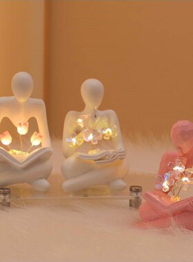 郁金香小夜灯花束手工新创意摆件卧室装饰品卧室装饰摆件品氛围感