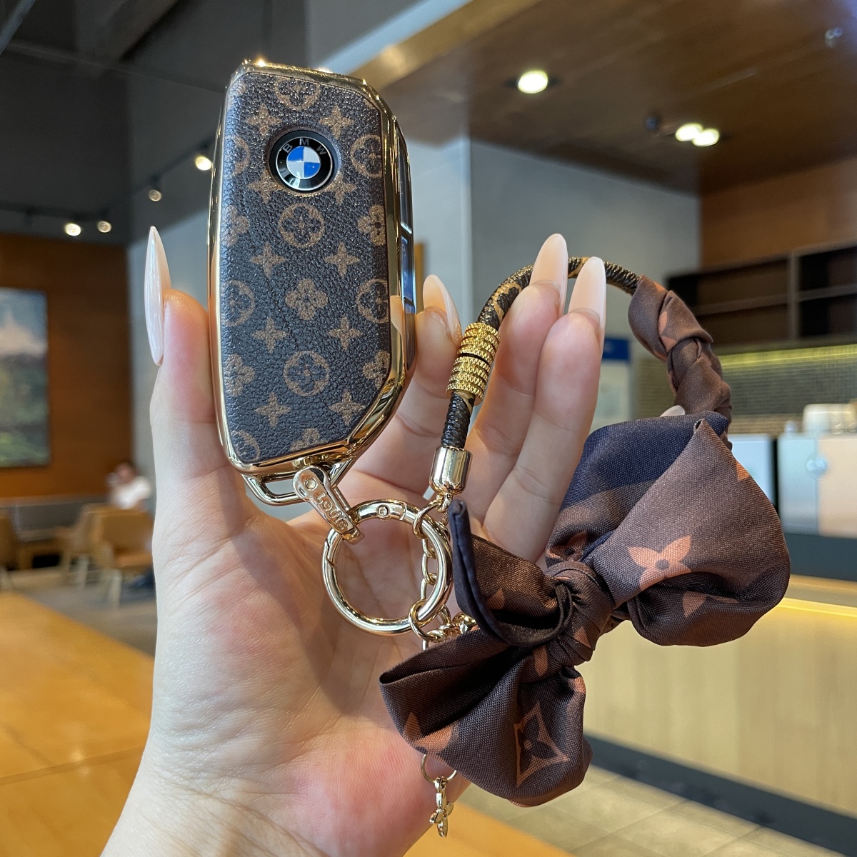 宝马钥匙套x3x1x2三系325li/i3五系530/ix3/1系5系3系320li车扣女